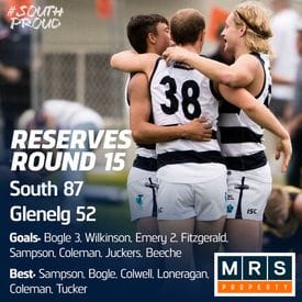 Reserves Match Report: South surge past the Tigers